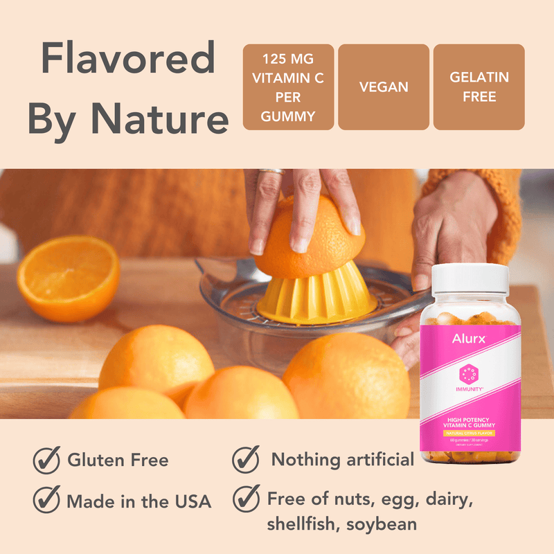 High Potency Vitamin C Gummy, Natural Citrus Flavor, Immunity