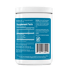 Alurx Collagen Peptides Powder jar showing the ingredients, bar code, nutritional information and warnings.
