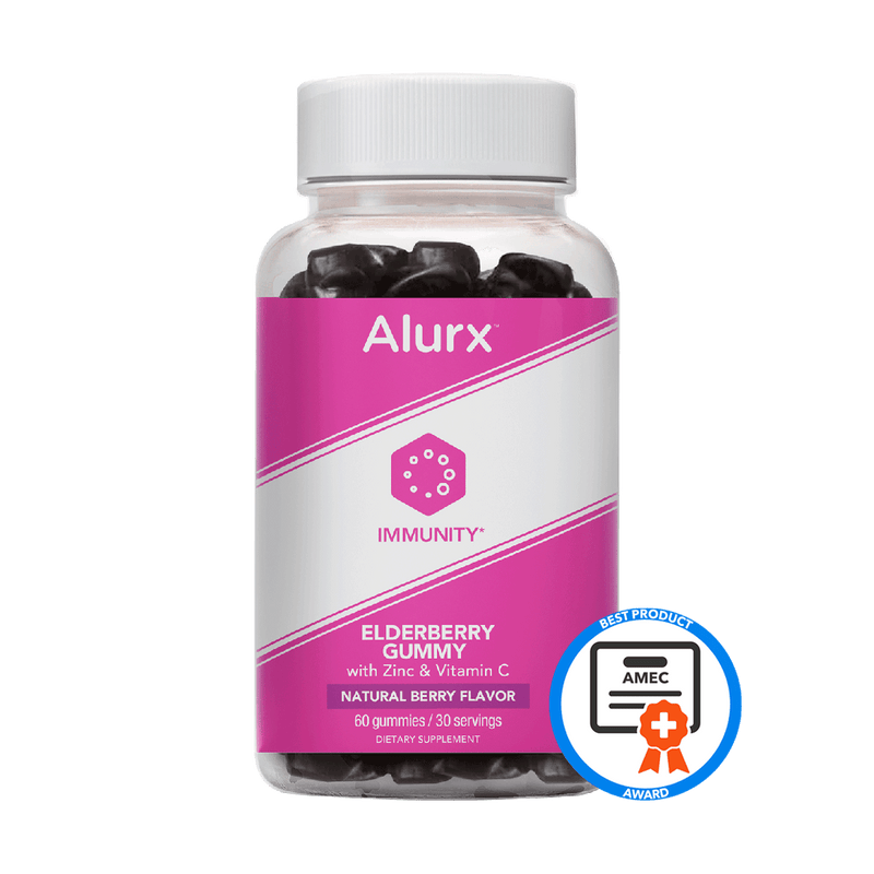 Elderberry Gummy with Zinc and Vitamin C, Natural Berry Flavor, Immunity